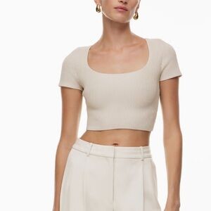 Aritzia Babaton sculpt knit squareneck top
